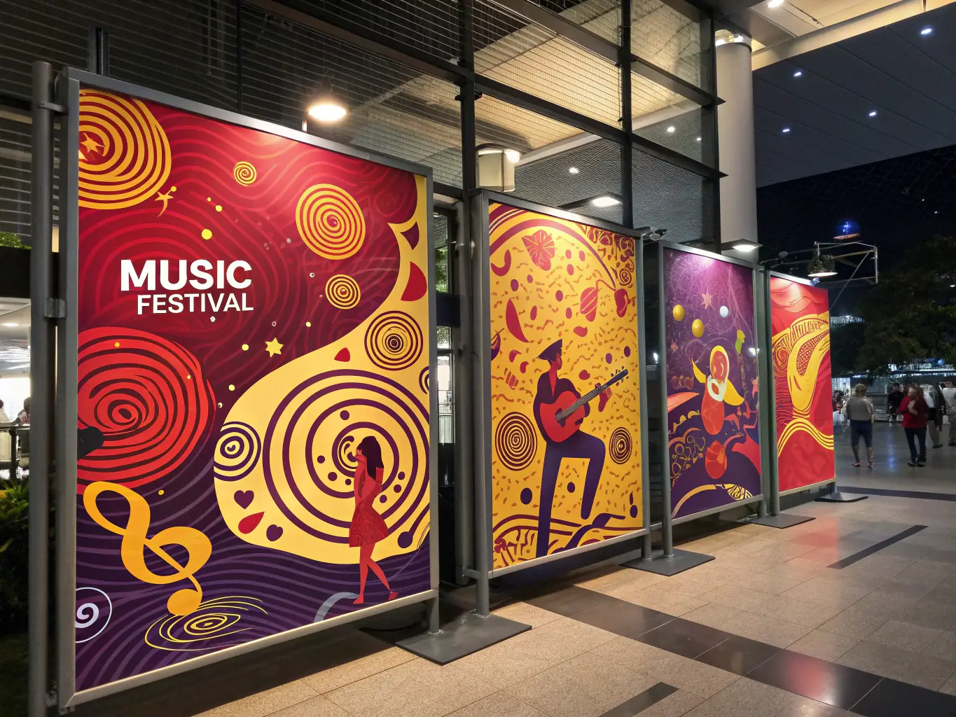 A promotional poster designed by ACAM for a local music concert, featuring eye-catching graphics and event details.
